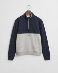 teens blocked halfzip sweatshirt - hellgrau meliert