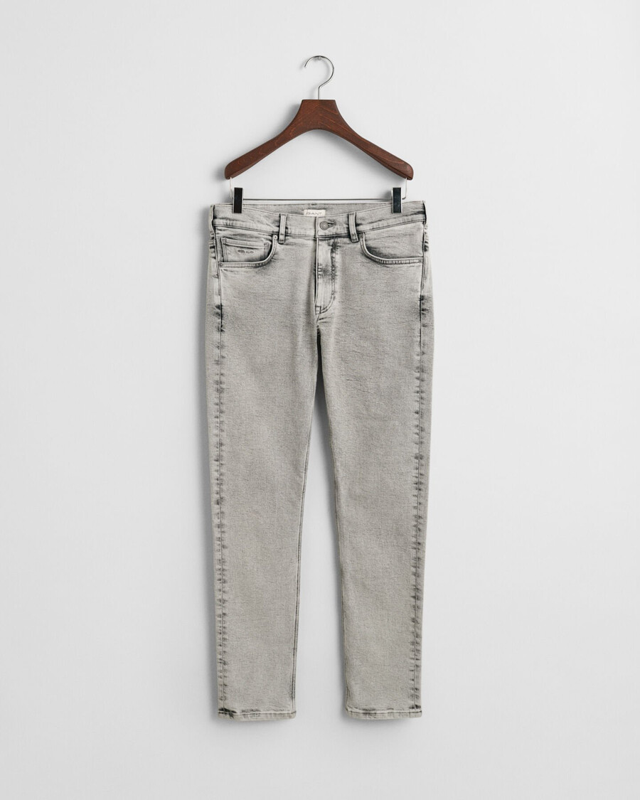 slim-fit-jeans für jungen im teenageralter – grau used-look