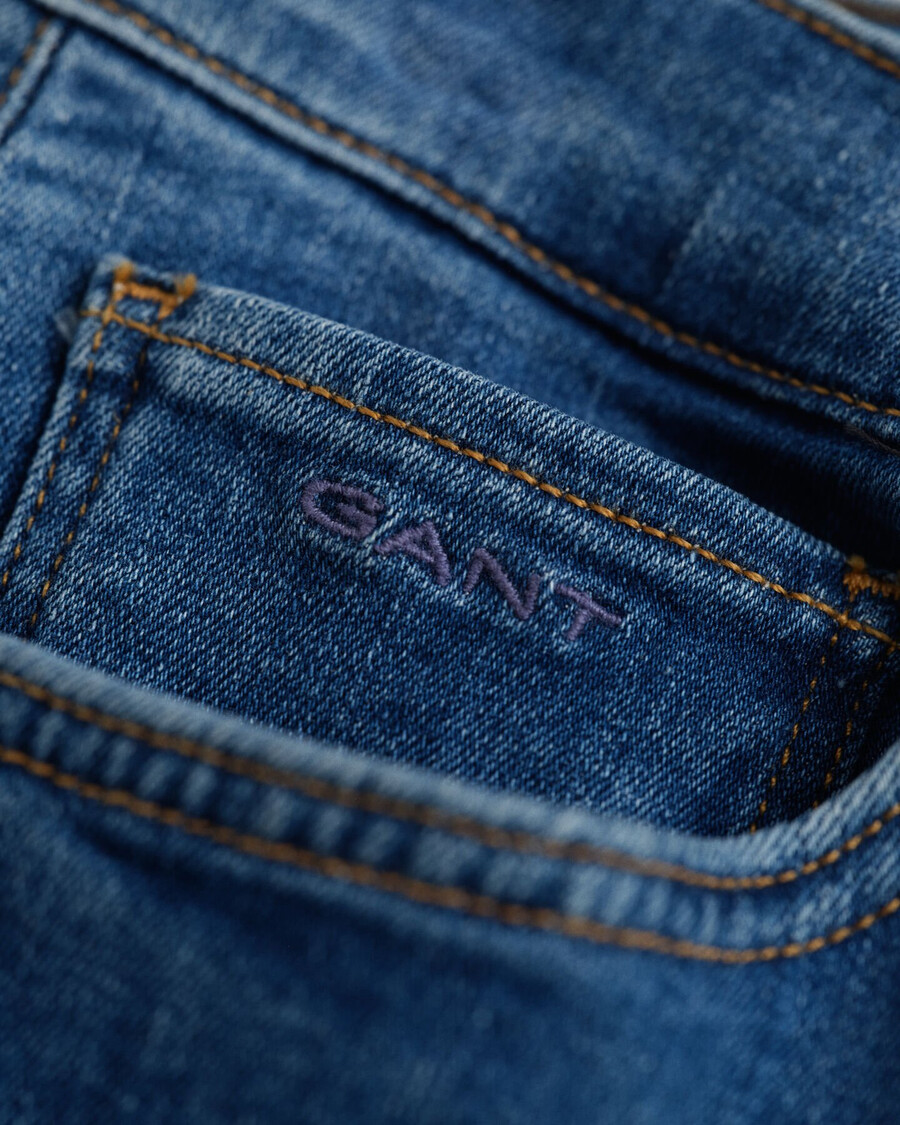 slim-fit-jeans für jungen teenager – mittelblau