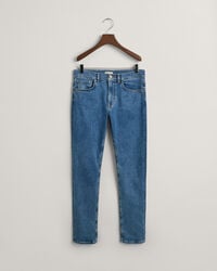 slim-fit-jeans für jungen teenager – mittelblau