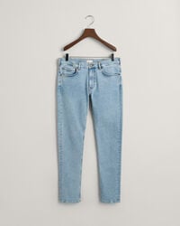 slim-fit-jeans für jungen teenager – hellblau
