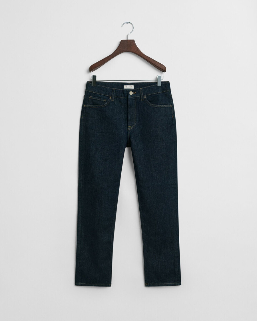 gerade geschnittene jeans für teenager-jungen – dunkelblau