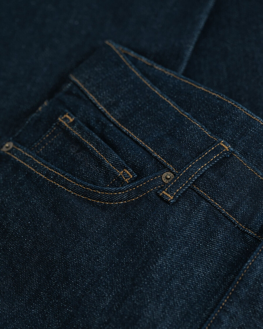 gerade geschnittene jeans für teenager-jungen – dunkelblau