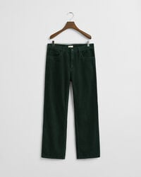 cordhose für teenager-jungen mit 5 taschen – tartangrün