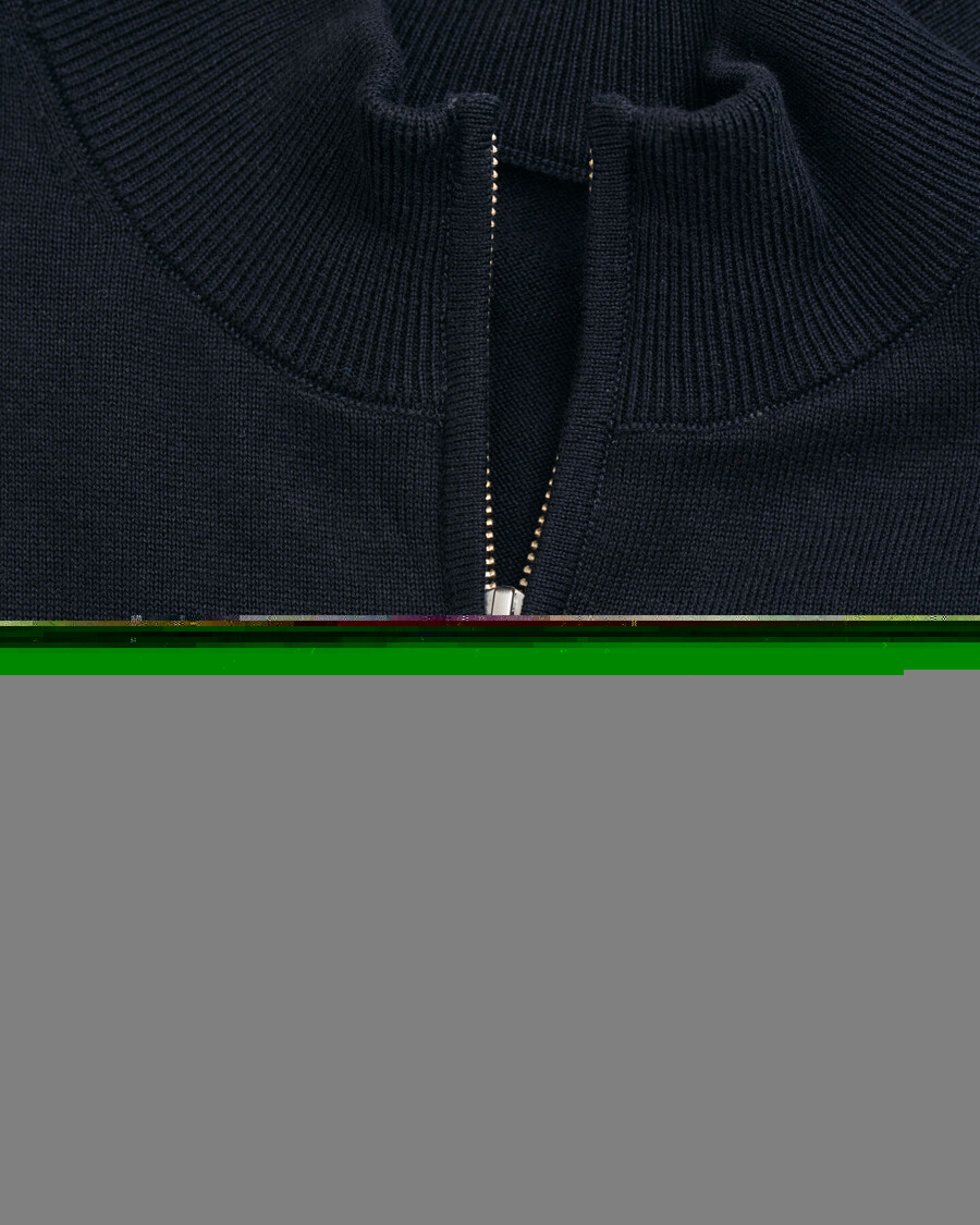 teens shield baumwoll-pullover mit halbem reißverschluss – abendblau