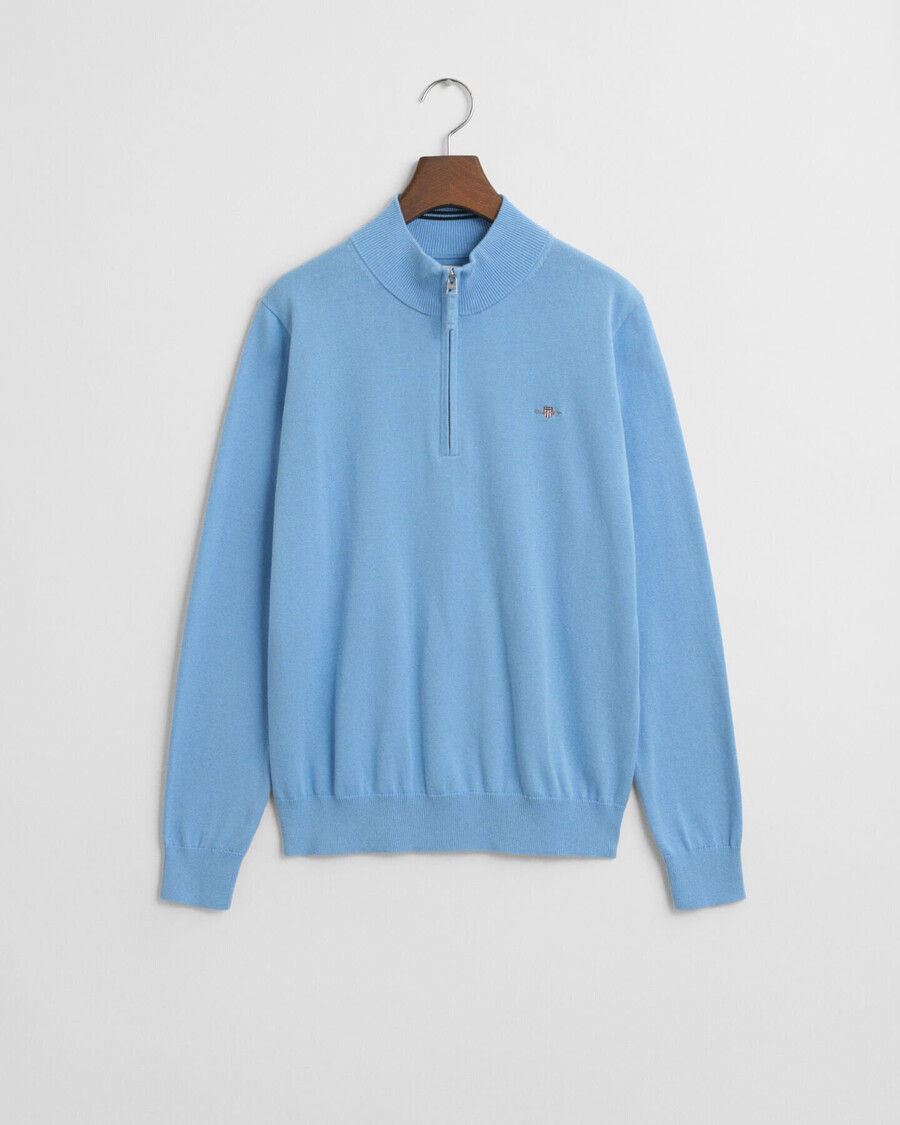 teens shield baumwoll-pullover mit halbem reißverschluss – traumblau