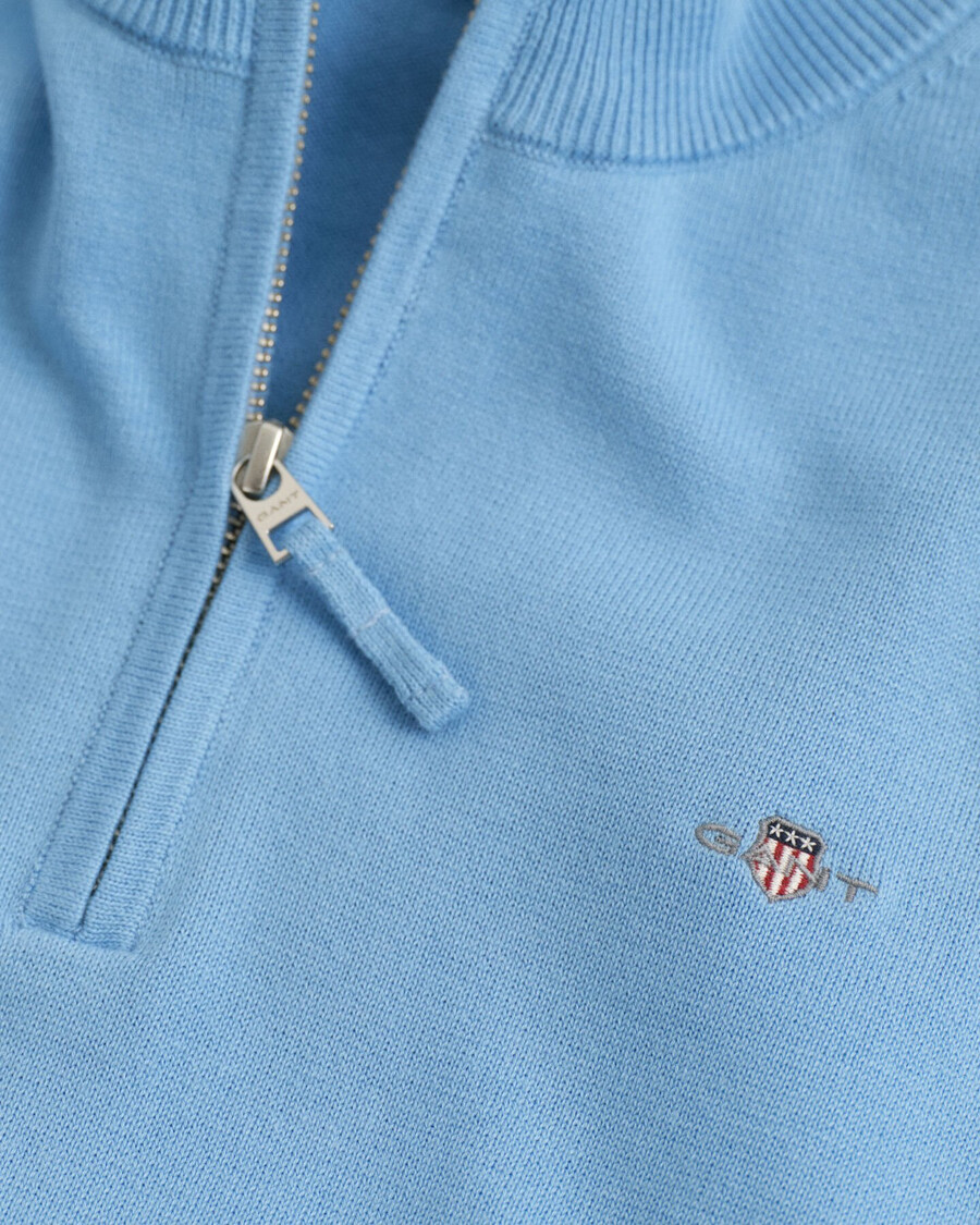 teens shield baumwoll-pullover mit halbem reißverschluss – traumblau