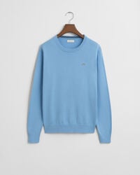 teens shield klassischer baumwollpullover mit rundhalsausschnitt – traumblau