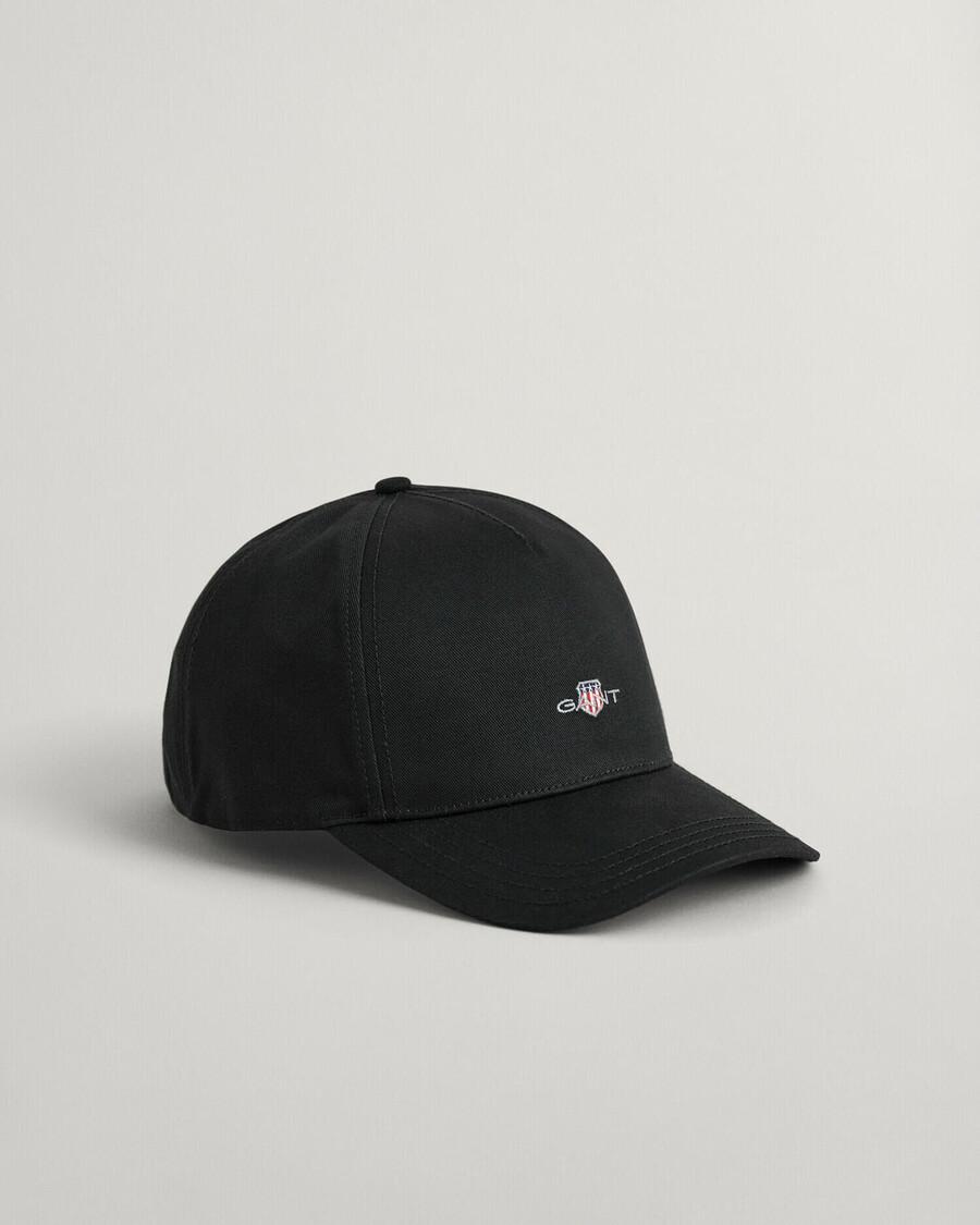 teens shield baumwoll-twill-kappe – schwarz