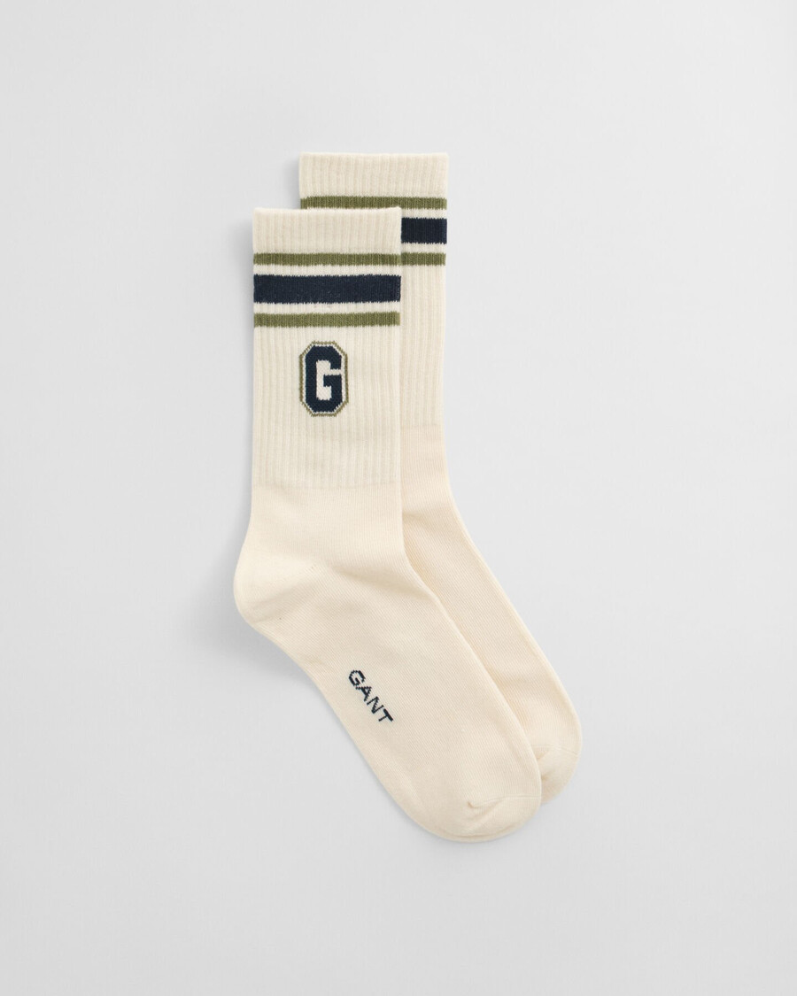 socken mit grafikmuster für teenager – elfenbeinweiß