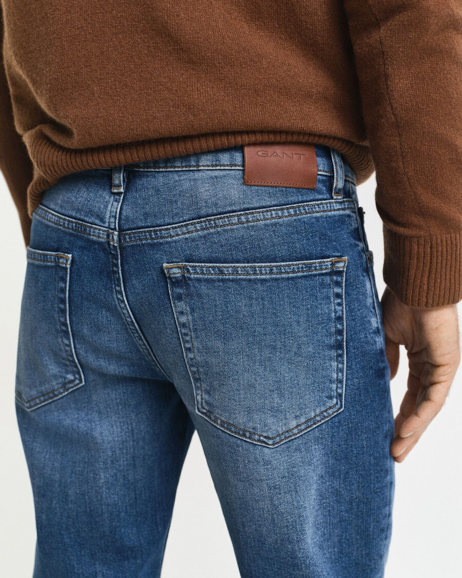 slim-fit-jeans – mittelblau vintage
