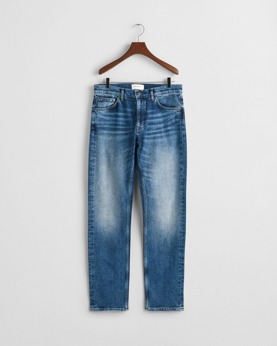 slim-fit-jeans – mittelblau vintage