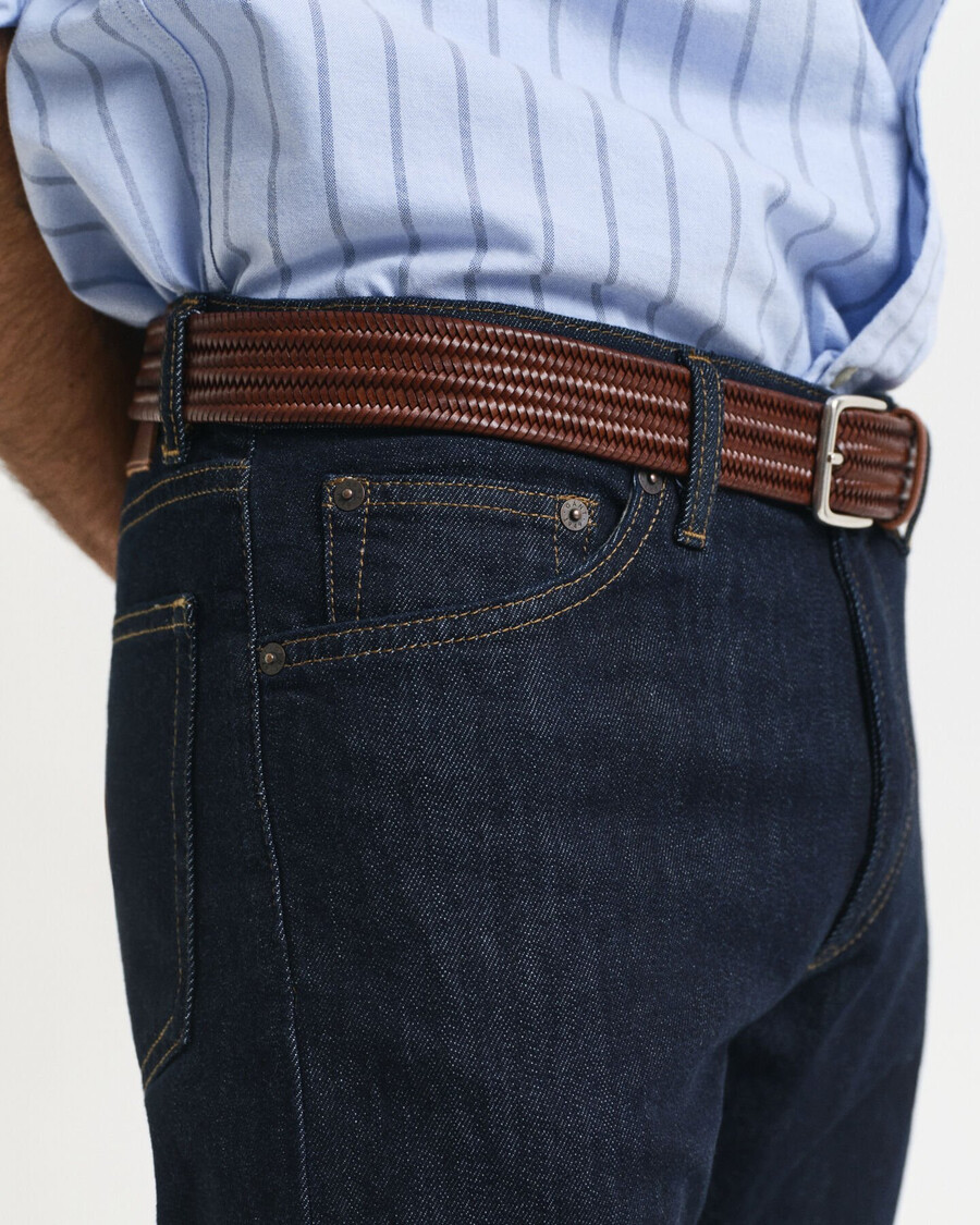 jeans mit regulärer passform – dunkelblau