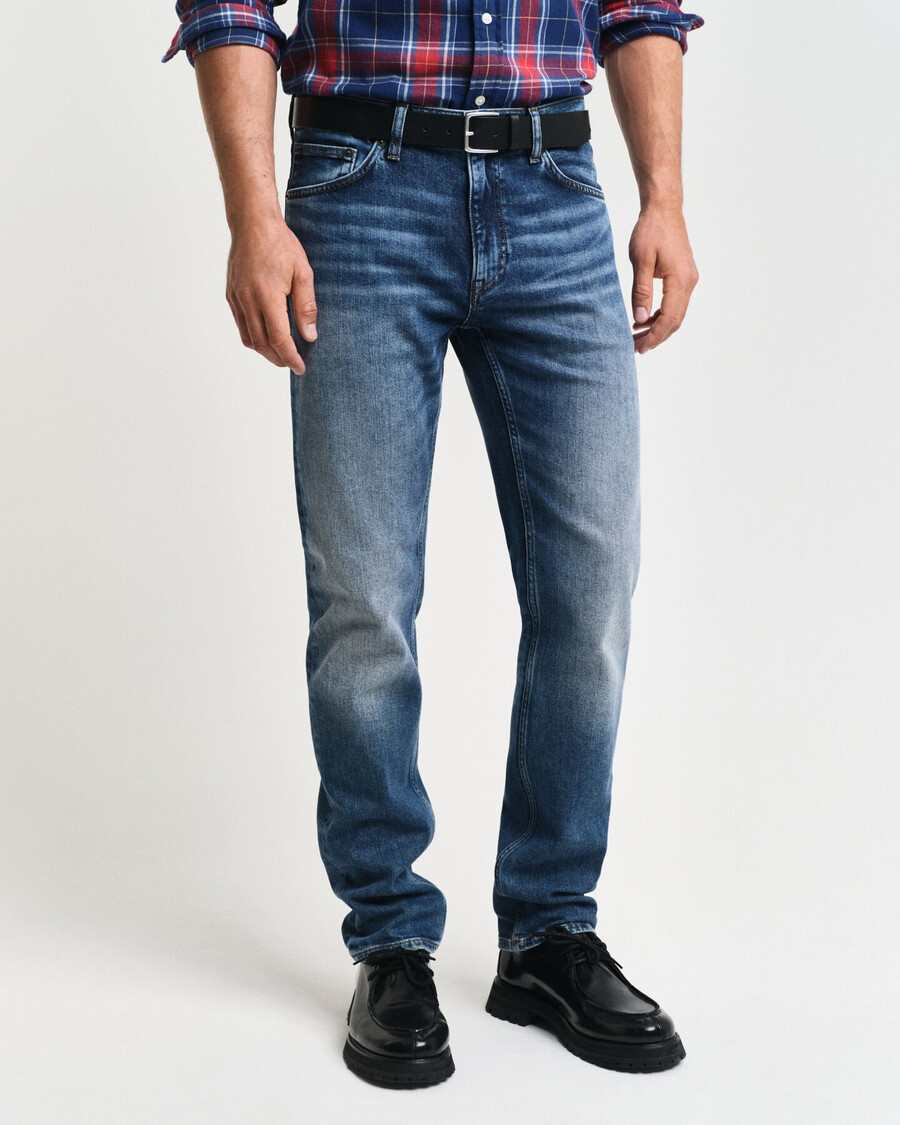 regular fit jeans - mittelblau vintage