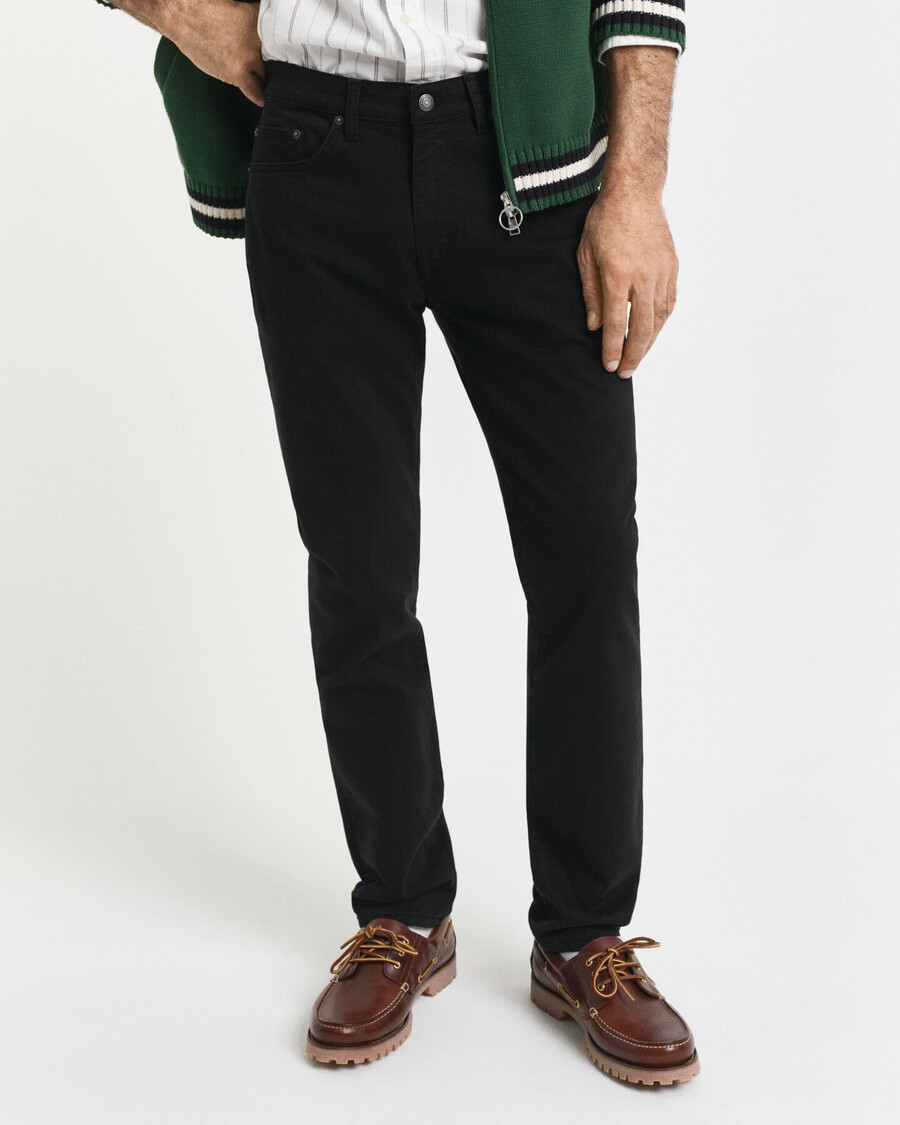 slim fit desert jeans – schwarz