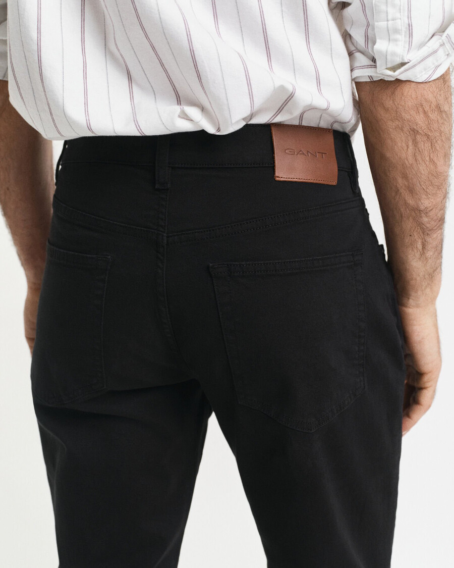 slim fit desert jeans – schwarz