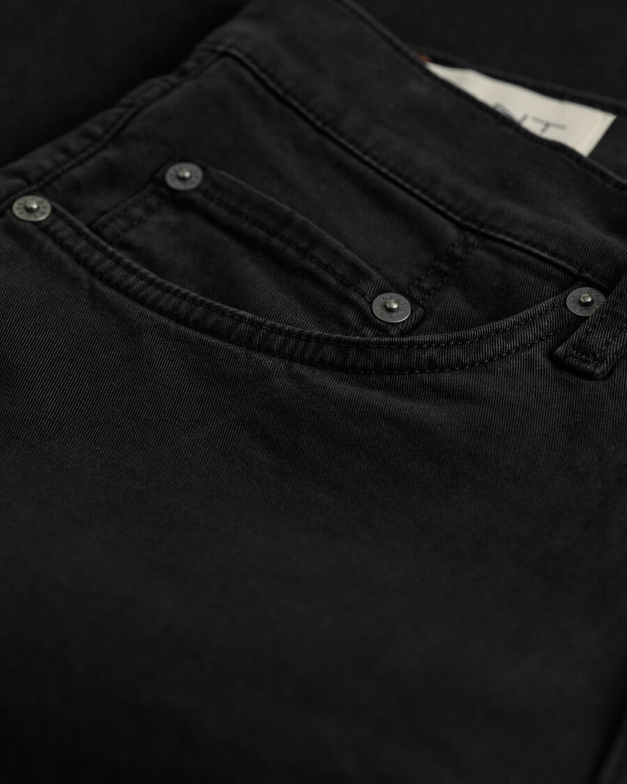 slim fit desert jeans – schwarz