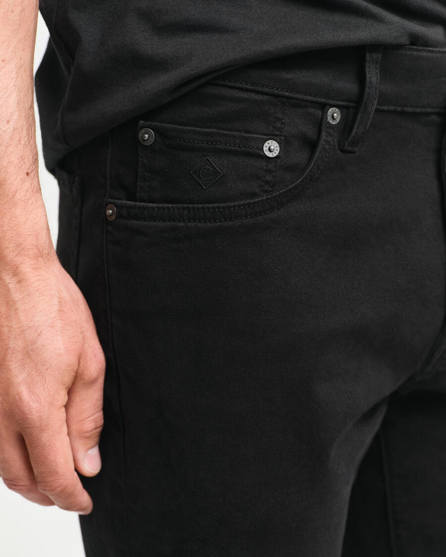 desert jeans mit regulärer passform – schwarz