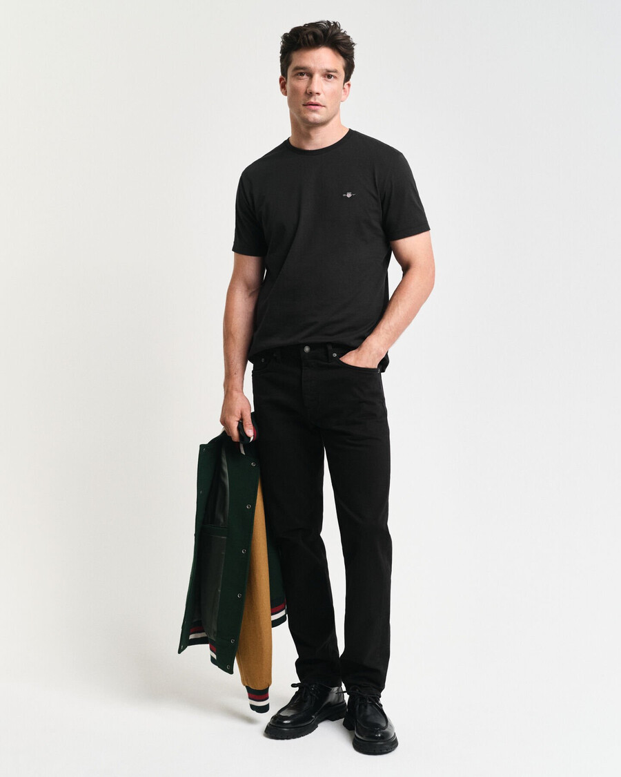 desert jeans mit regulärer passform – schwarz