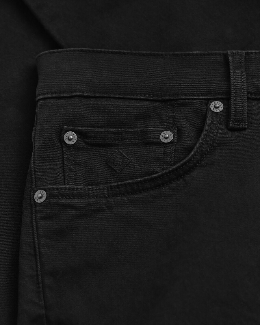 desert jeans mit regulärer passform – schwarz