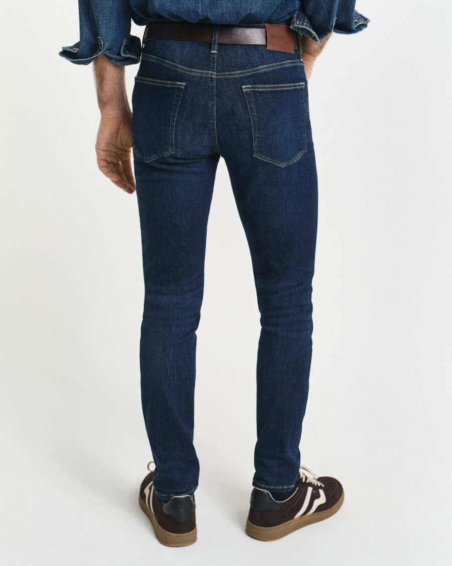 extra slim fit active recover jeans - dunkelblau used-look