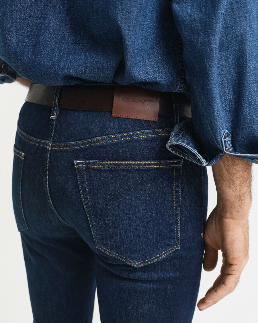 extra slim fit active recover jeans - dunkelblau used-look