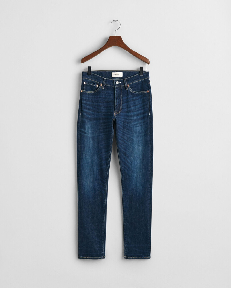 extra slim fit active recover jeans - dunkelblau used-look