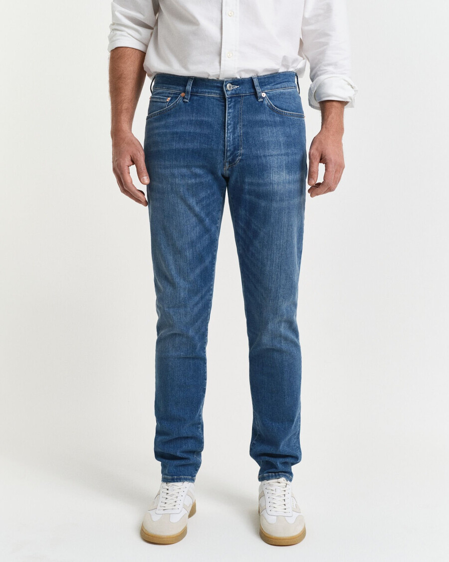 extra slim fit active recover jeans - mittelblau eingetragen