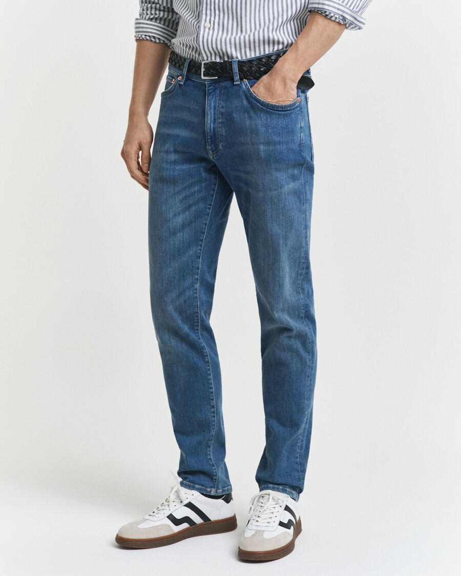 extra slim fit active recover jeans - mittelblau eingetragen