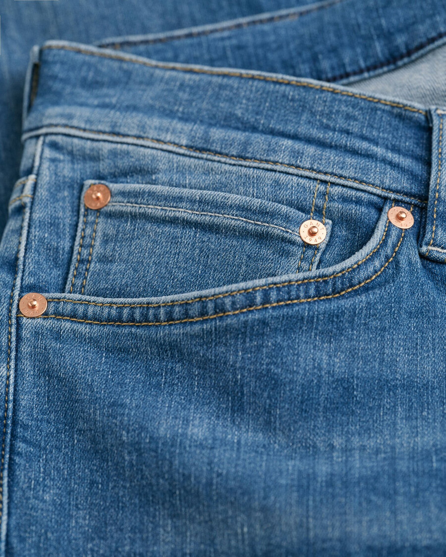 extra slim fit active recover jeans - mittelblau eingetragen