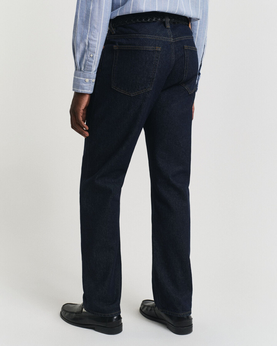 straight fit jeans – dunkelblau raw