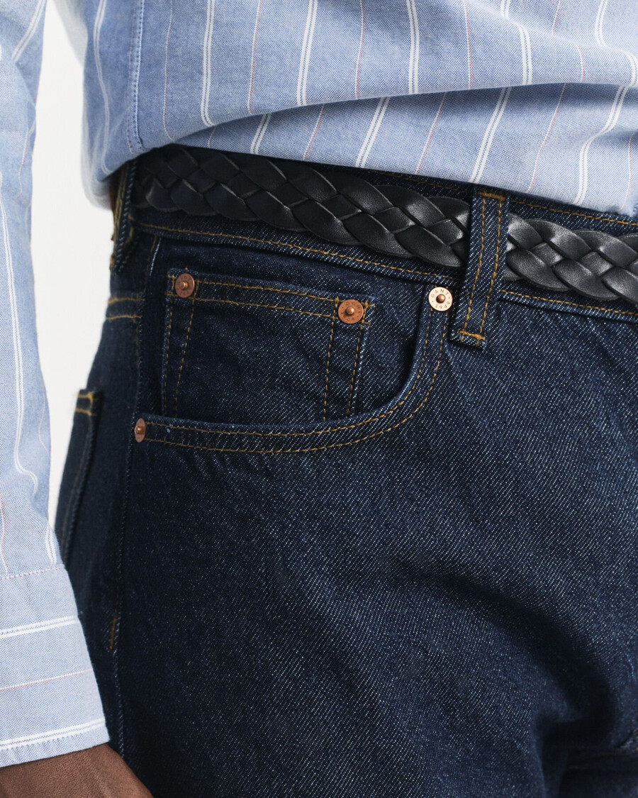 straight fit jeans – dunkelblau raw