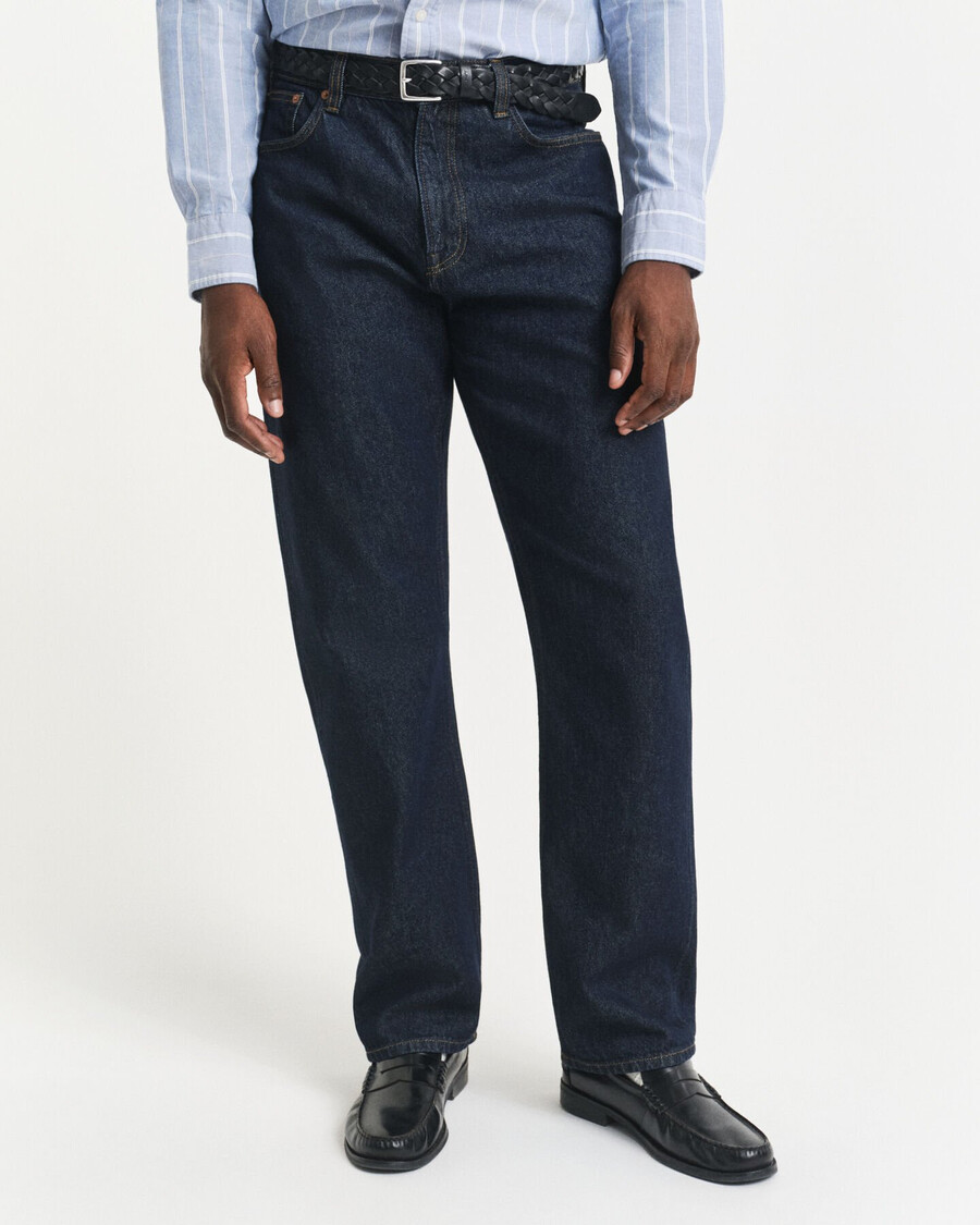 straight fit jeans – dunkelblau raw