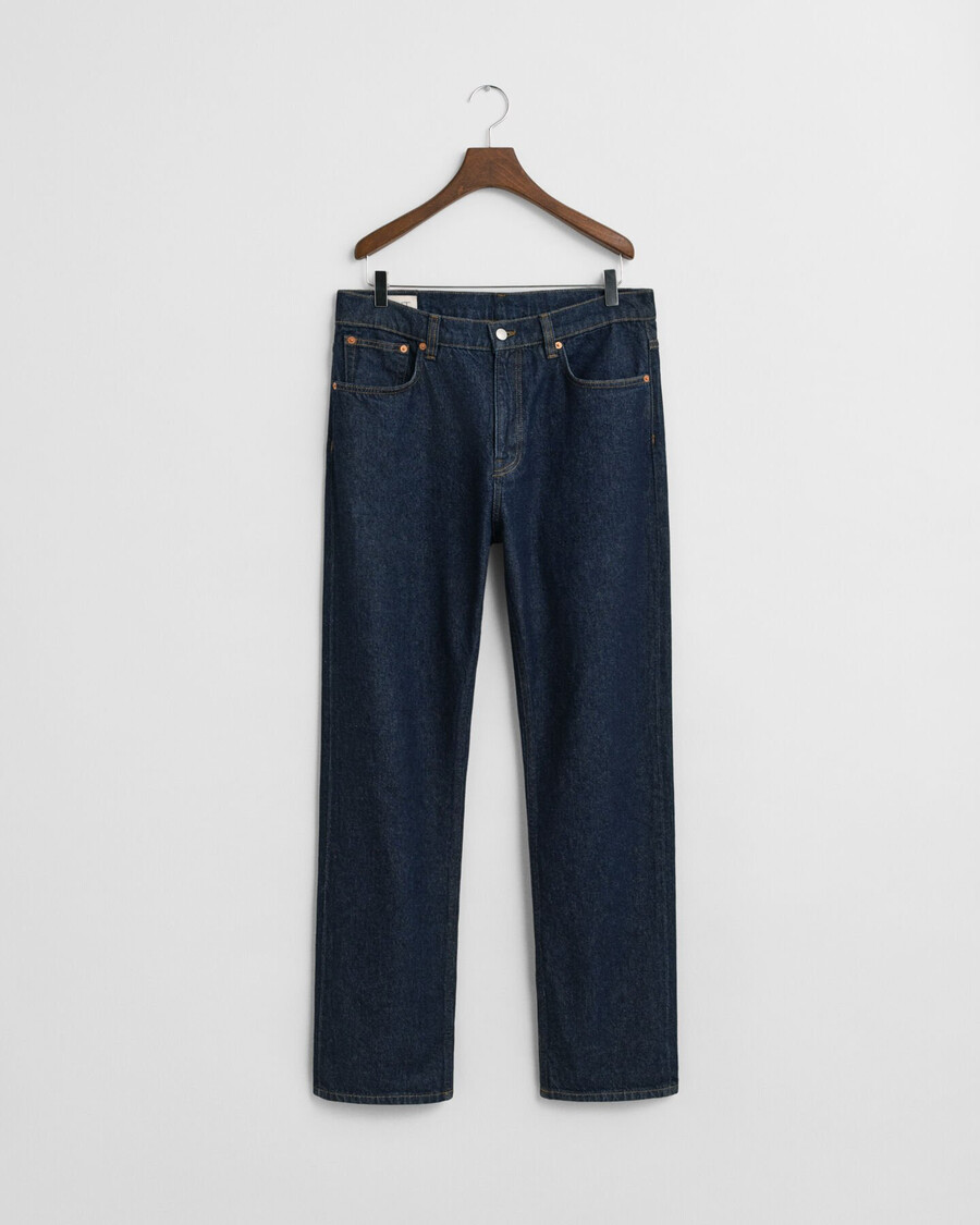 straight fit jeans – dunkelblau raw