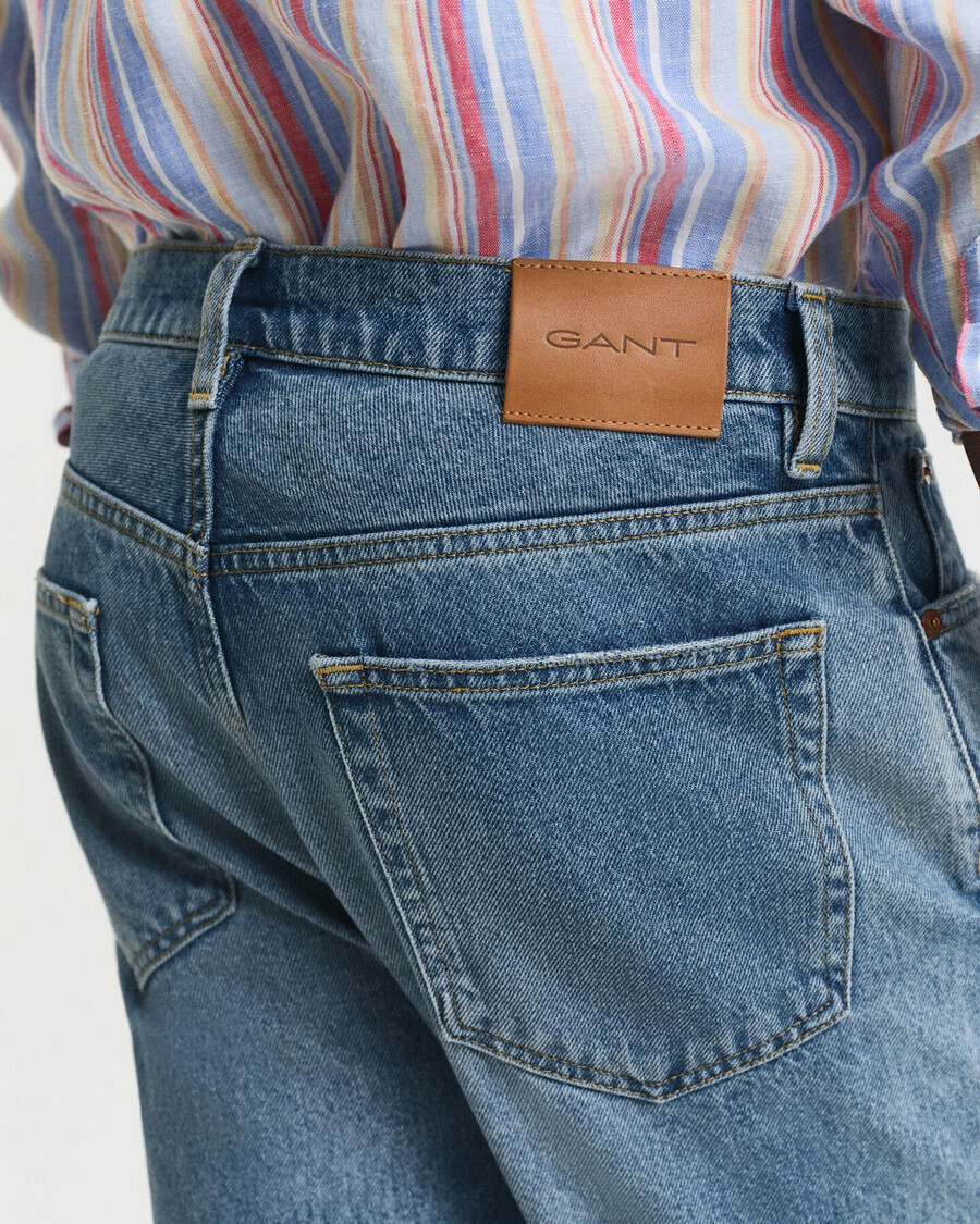 straight fit jeans - halbhellblau vintage