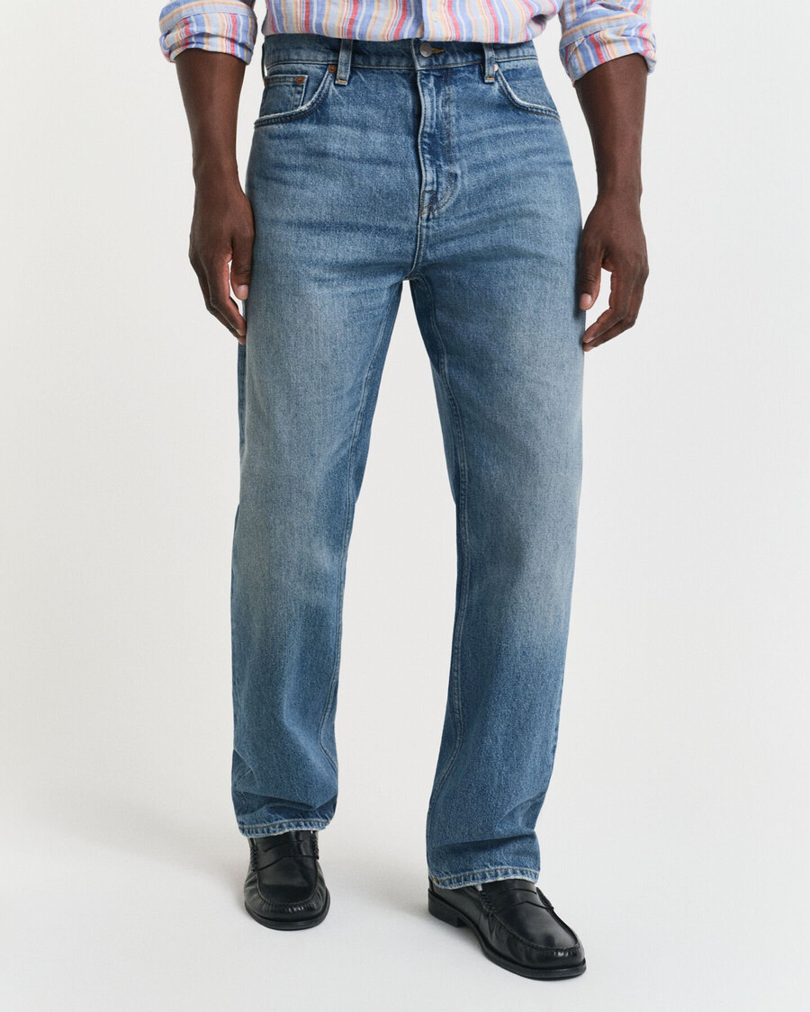 straight fit jeans - halbhellblau vintage
