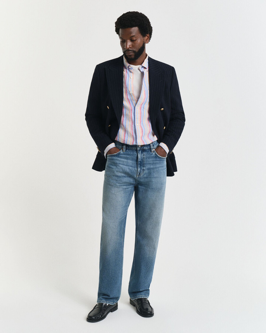 straight fit jeans - halbhellblau vintage