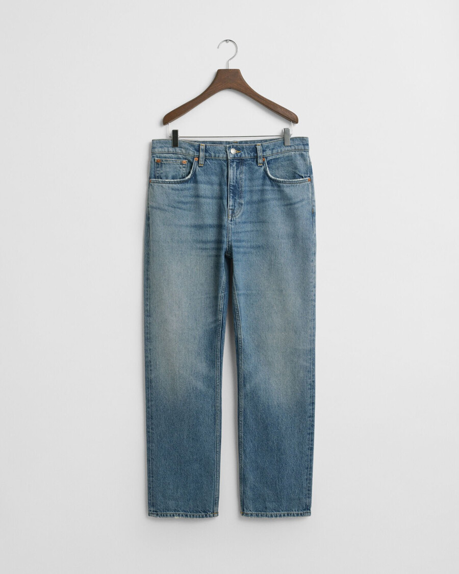 straight fit jeans - halbhellblau vintage