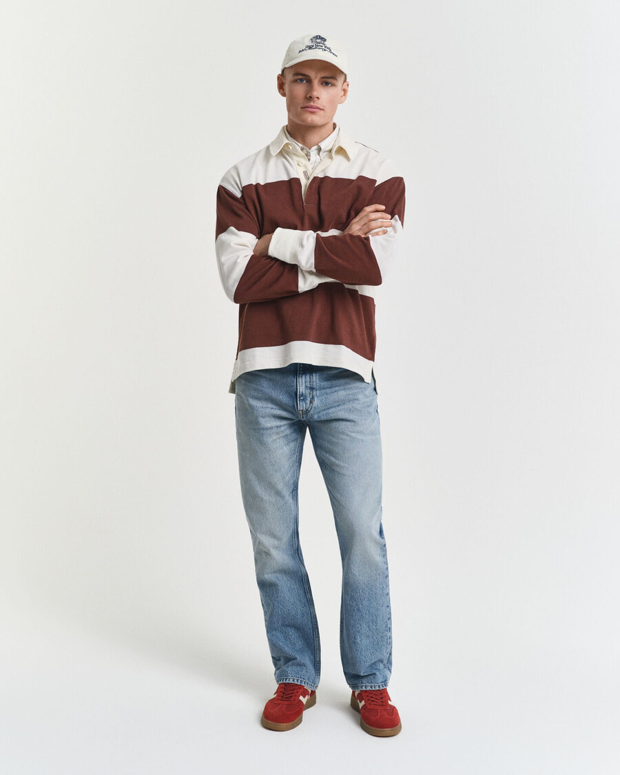 vintage-jeans im bootcut-stil gewaschen – hellblau