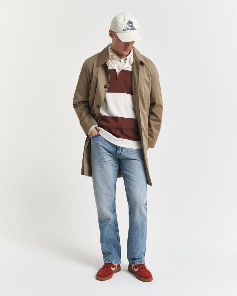 vintage-jeans im bootcut-stil gewaschen – hellblau