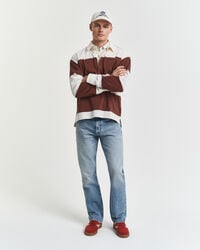 vintage-jeans im bootcut-stil gewaschen – hellblau