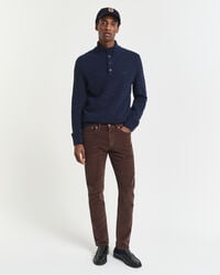 schmal geschnittene cordjeans – dunkelbraun