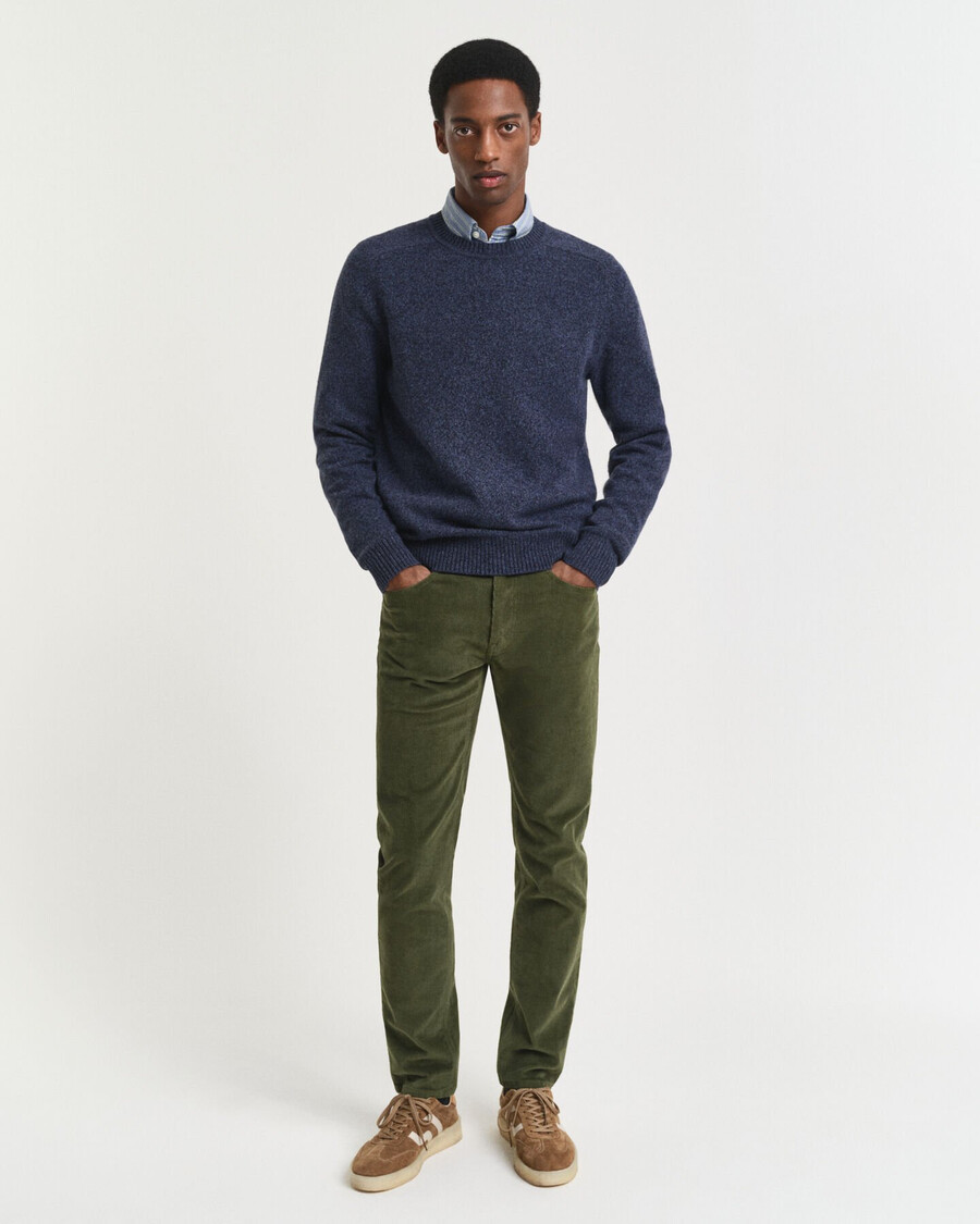 schmal geschnittene cordjeans – country green