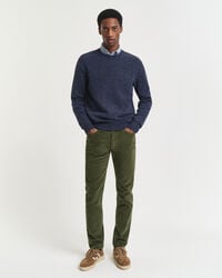 schmal geschnittene cordjeans – country green