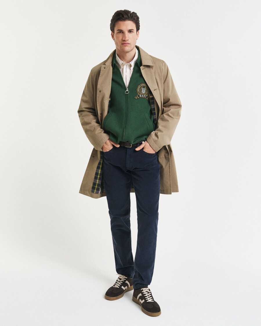 schmal geschnittene cordjeans – abendblau