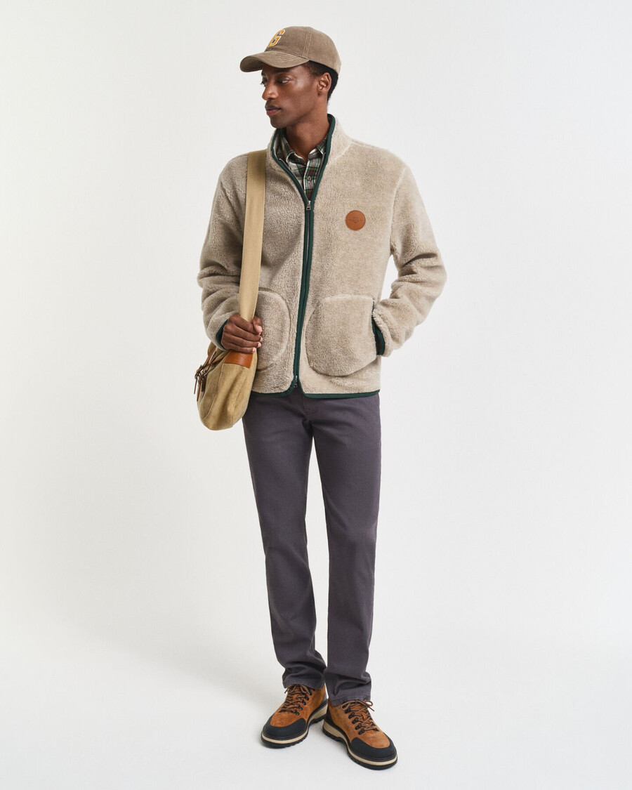 regular fit jeans aus weichem twill – anthrazit