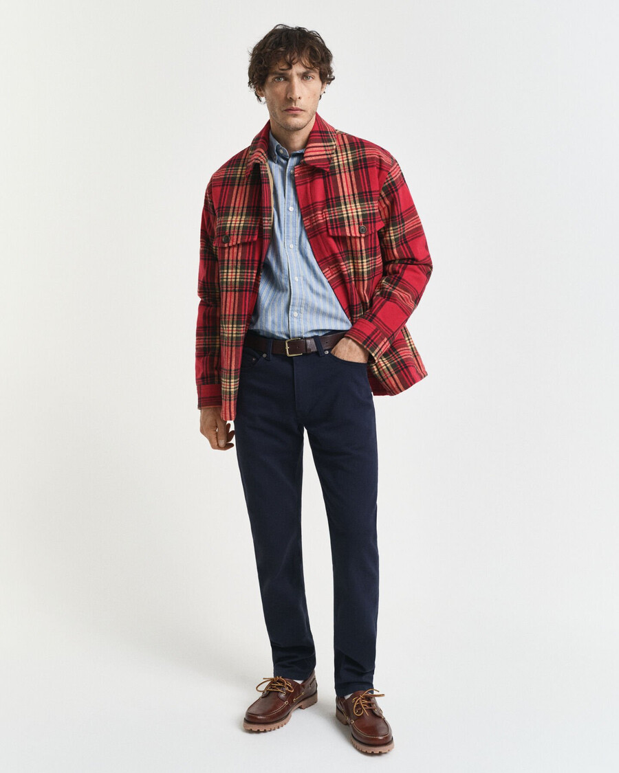 regular fit jeans aus weichem twill – abendblau