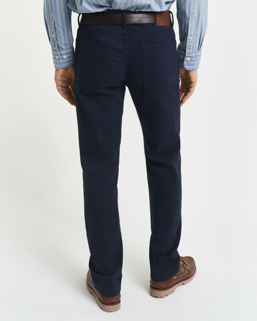 regular fit jeans aus weichem twill – abendblau