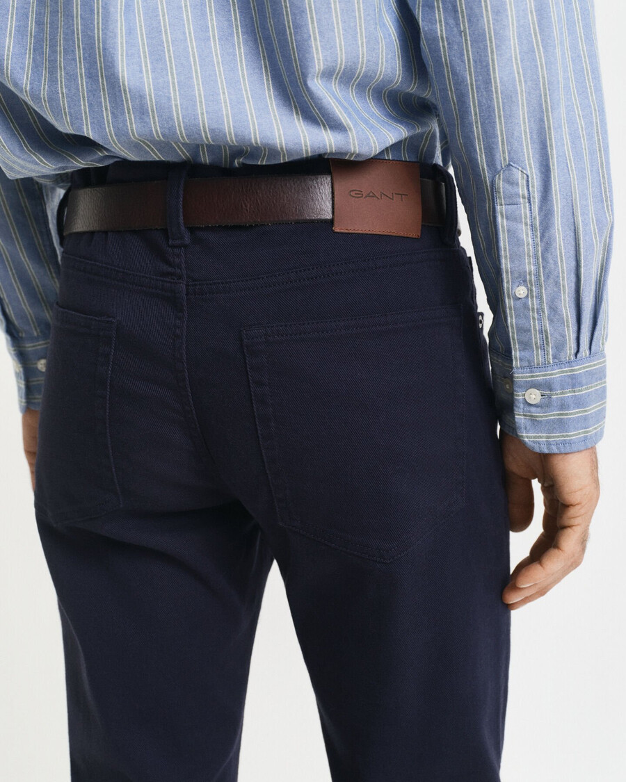 regular fit jeans aus weichem twill – abendblau