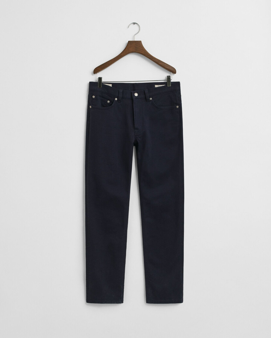 regular fit jeans aus weichem twill – abendblau